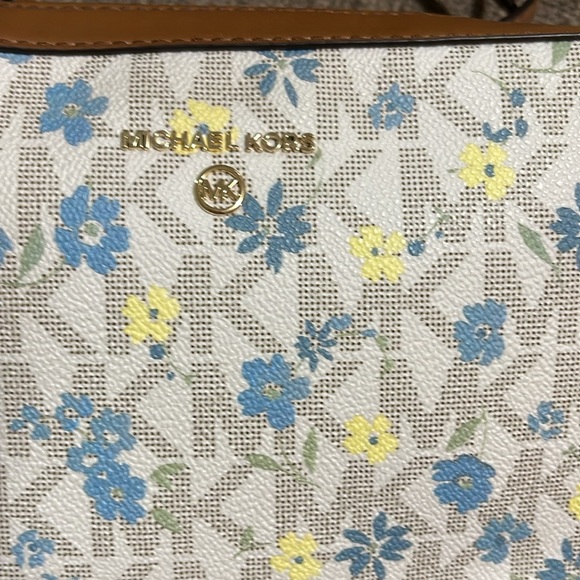 Michael Kors Blue & Yellow Floral Crossbody - Picture 3 of 4